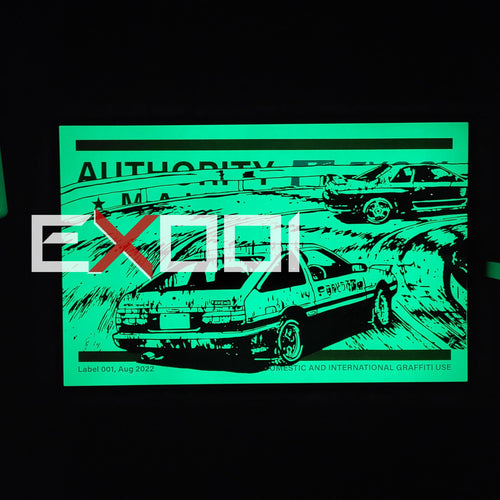 Initial D - Glow In The Dark Print Artwork