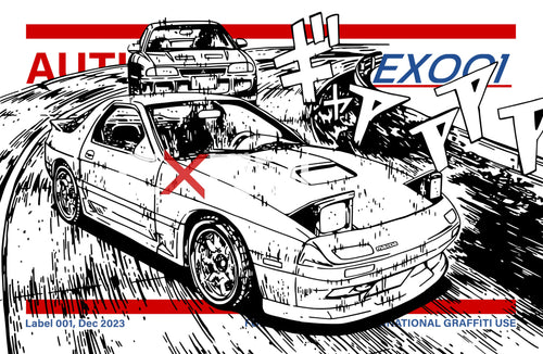 Initial D Mazda Rx-7 - Print Artwork