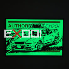 Load image into Gallery viewer, Nissan Skyline R34 - Glow in the Dark Print 11 x 17 inches
